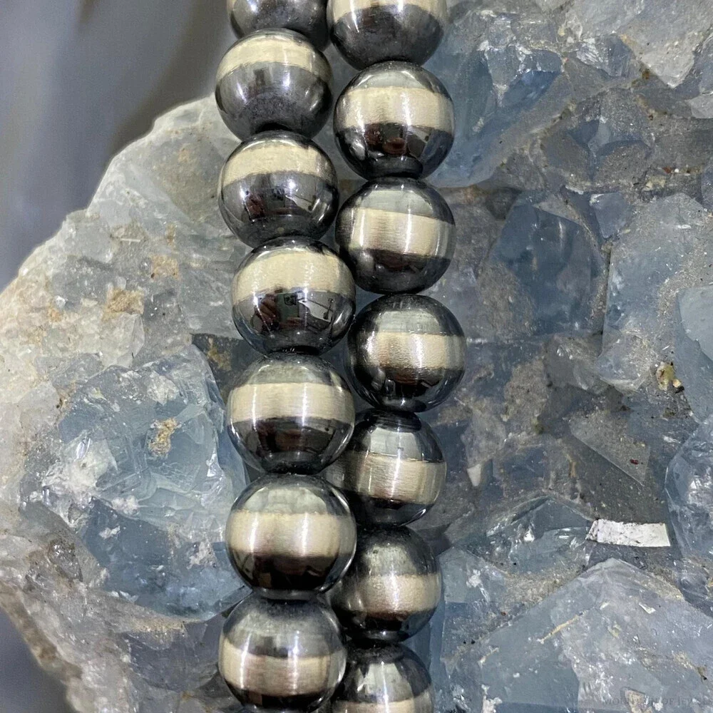 Sterling Silver Navajo Pearl Necklace Length 18